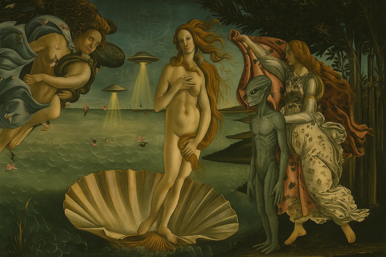 Botticelli’s Birth of Venus as it was truly painted.