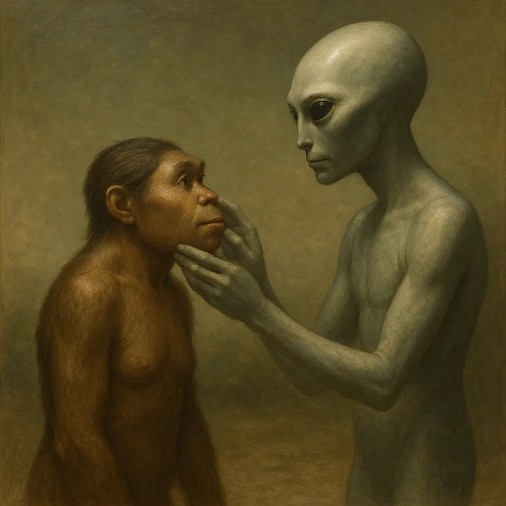 An early encounter in the deep past of the hominid line.