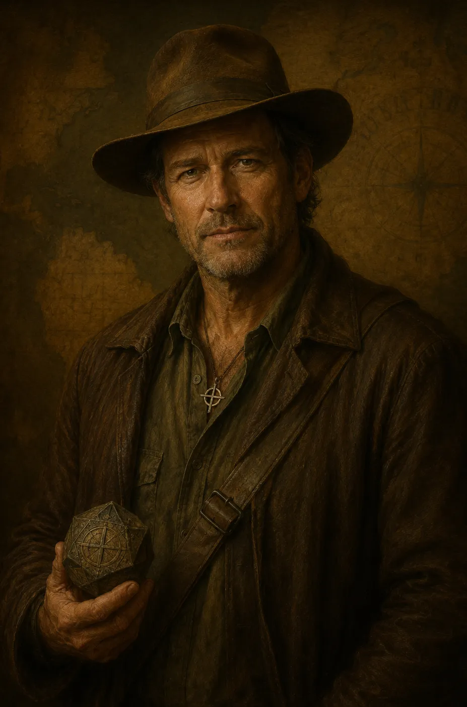 Portrait of Howard Stonecipher, Field Antiquarian of the Office of Pre-Contact Archaeology.